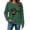 Green, variant on Women's Hoodless Sweatshirt for Casual Wear with Halloween Pumpkin Cozy Crewneck Fall Top for Seasonal Style and Comfort Red M