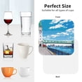 thumbnail image 6 of Honeii Urban Riverside Clock Tower Print Leather Coaster Set of 4, Ideal for Safeguarding Your Furniture from Drinks Spills and Effortless Cleanup-Square, 6 of 6
