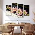 thumbnail image 3 of Elephant Stock Flowers On Piano Wall Art - Horizontal Multi Panel Canvas - Living Room Wall Decor - Music Multi Panel - Black And Pink Decor - 68" x 42", 3 of 8
