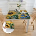 thumbnail image 2 of Acheng Sunflowers Flowers Bee Square Fitted Tablecloth 100% Polyester Fiber 52*52, 2 of 8