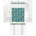 thumbnail image 6 of No Hook Shower Curtain with Snap in Liner, Summer Yellow Flowers Blue Texture Hotel Shower Curtains for Bathroom, Washable Shower Curtain Liner Set with Mesh Top Window, 36"x72", 6 of 6