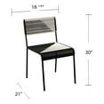 thumbnail image 2 of SEI Furniture Watkindale Stainless Steel Woven Outdoor Chairs in Black, 2 of 3