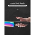 thumbnail image 3 of Knife Set, 16 Pieces High Carbon Stainless Steel Rainbow Color Kitchen Knife Set, Titanium Coating Blade, No Rust and Super Sharp Cutlery Knife Set with Acrylic Stand and Kitchen Scissors, Gift, 3 of 6