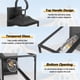thumbnail image 2 of Lámpara de pared Yolsunes Outdoor Light Fixture, 19 pulgadas, color negro, paquete de 2, 2 of 8