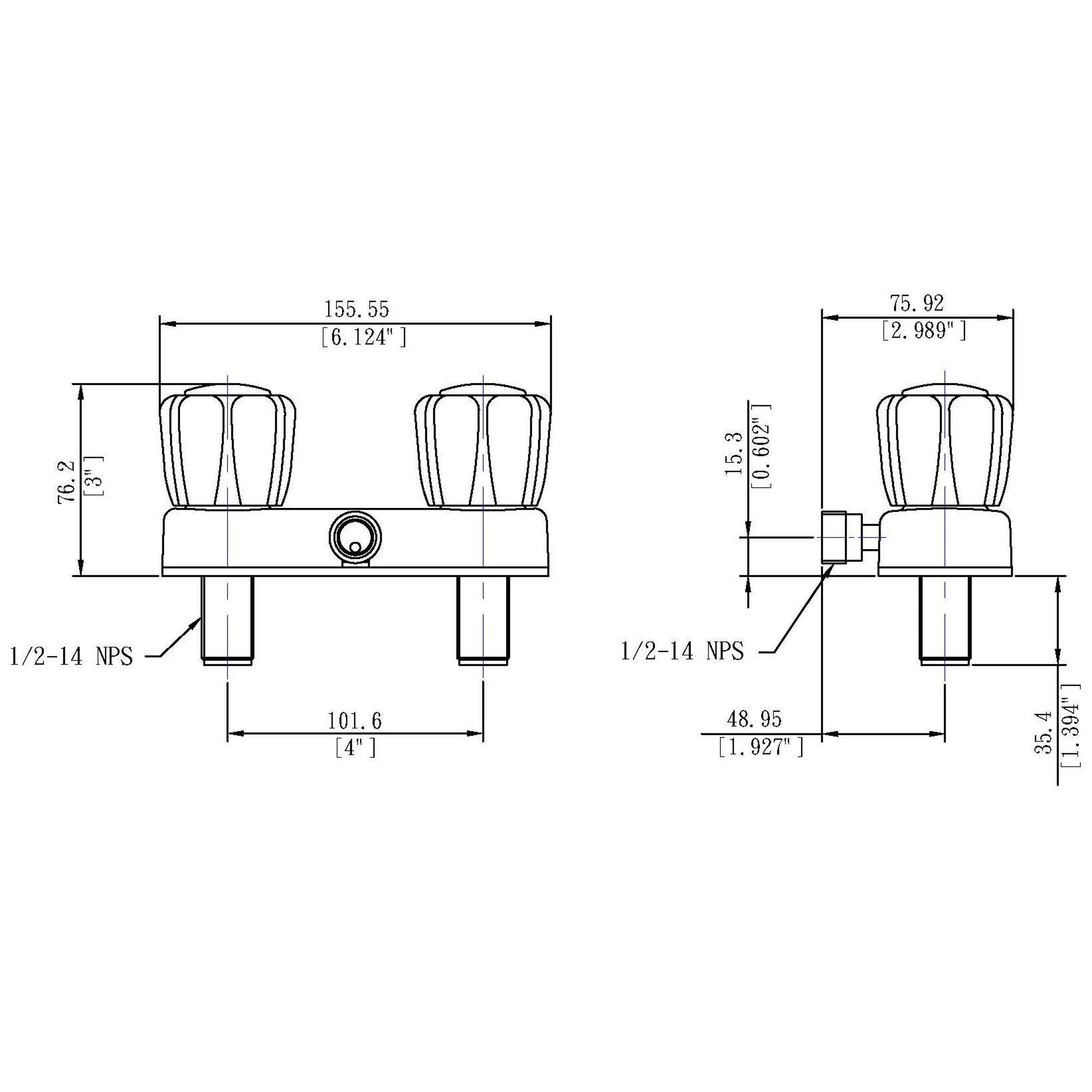 Laguna Brass 3220AWT/4120WT RV/Motorhome Non-Metallic Valve with Hand Shower Set, White Finish