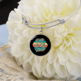 thumbnail image 4 of Dog Mom Paws Bracelet Stainless Steel or 18k Gold Circle Bangle, 4 of 7