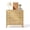 Oak/3 Drawers, variant on Garvee Chest of Drawers with 3 Drawers, 29.92 x 15.7 x30.43", Iron Ring Handle, White
