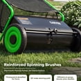 thumbnail image 5 of Push Lawn Sweeper, 26 in Leaf & Grass Collector with 7 Cu. ft. Hopper Bag, 4 Spinning PP Brushes, Durable Steel Construction, Adjustable Height & Rubber Tires for Leaves Grass Cleanup, 5 of 8