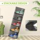 thumbnail image 5 of Cajas de almacenamiento para zapatos, paquete de 6 recipientes con puerta magnética, cajas apilables de plástico con tapas, tamaño 12-13, 5 of 7