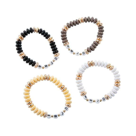 WWJD Bead Bracelets - 24 Pieces