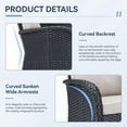 thumbnail image 6 of Giantfurnni 3PCS Patio Wicker Furniture Set Outdoor Rattan Swivel Rocking Chairs with Side Table Outdoor Glider Rocker Bistro Set with Cushions, 6 of 10