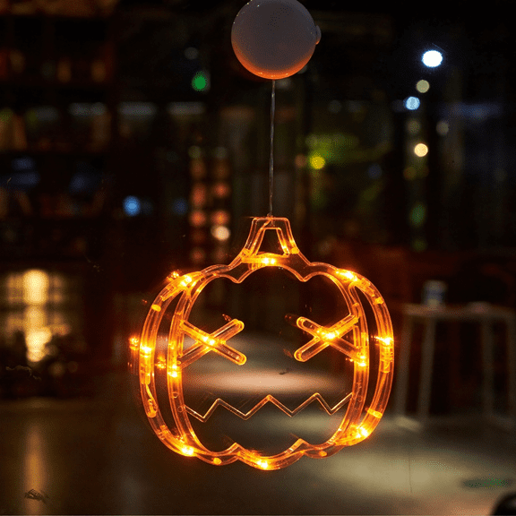 Halloween Suction Cup Window Lights Battery Operated LED Hanging Light for Indoor Halloween Party Decor