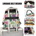 thumbnail image 3 of FORMRS Mini Backpack Purse for Women Travel Daypack Casual Shoulder Bag, Purple Clover Pattern, 3 of 7