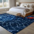thumbnail image 4 of Large Area Rugs for Living Room Bedroom, Navy Blue Ocean Waves 8'x10' Rug Washable Carpet Runner Indoor Outdoor, Red Boat Coastal Non Slip Floor Mats Rug for Kitchen, Patio, 4 of 8