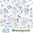 thumbnail image 6 of Blue Floral Shower Curtain, Boho Watercolor Flower Eucalyptus Botanical Shower Curtains for Bathroom, Cute Fabric Cloth Shower Curtain for vintage Decor with Hooks, 54x72 Inches, 6 of 6