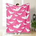 thumbnail image 2 of Wovilon HalloweenBat Small Cover Soft Blanket Printed Flannel Blanket Conditioning Blanket, 2 of 6