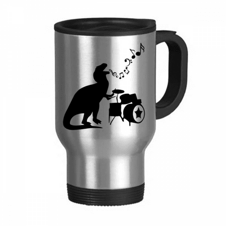 

Drums Singing Music Beating Travel Mug Flip Lid Stainless Steel Cup Car Tumbler Thermos