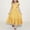 Yellow, variant on Fesfesfes Girls Solid Color Lace Backless Spaghetti Strap Bow Dress for Big Kids and Teens Summer Casual Flowy A Line Soft Breathable Stylish Versatile Play Outfit(Black,4-5 Years)