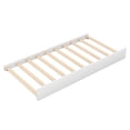 thumbnail image 2 of Noble House Lira Twin House Bed with Rolling Trundle, Customizable Pine Wood Frame, Space Saving, White, 2 of 12