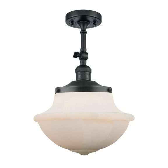 201F-BK-G541-LED-Innovations Lighting-Large Oxford-3.5W 1 LED Semi-Flush Mount in Traditional Style-12 Inches Wide by 15.5 Inches High