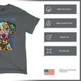 thumbnail image 4 of Tee Hunt Dean Russo Dalmatian Luv Colorful Dog T-Shirt Neon Puppy Men's Tee, Charcoal, Medium, 4 of 5