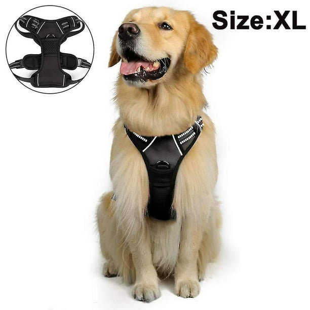 Tirantes para perros s, tirantes para mascotas sin tracción con 1 clip de cuero, chalecos para perros acolchados ajustables, chalecos para mascotas Oxford sin obstáculos reflectantes, fáciles de