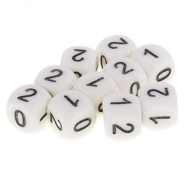 lionlar 3-10pack 10 Pieces Numerals 16mm Dices Set for Dice or Math Games 3 Pcs