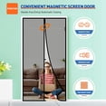 thumbnail image 6 of MAGZO Magnetic Screen Door Fit Door Size 36 x 82 Inch, Screen Size 38" x 83" Strong Magnet Door Mesh with Reinforced Hook & Loop for Patio Door, Front Door, Doorway, Black, 6 of 6