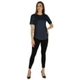 thumbnail image 5 of Inkmeso Regular Fit Solid Round NeckTop For Womens Casual Short Sleeves Soft Tee Tops, 5 of 7