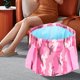 thumbnail image 5 of Baño de pies plegable para viajes y lavabo: cubo plegable portátil con bolsa de almacenamiento, paño impermeable, azul/rosa, 11,4" x 6,7", 5 of 6