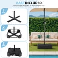 thumbnail image 5 of Simenmax 15FT Outdoor Patio Umbrella with Base - Extra Large Rectangle Sunshade Umbrella, Waterproof & UV Resistant,Khaki, 5 of 8