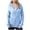 *Light Blue, variant on ClodeEU Women's Light Cotton Hoodie Jacket With Pockets，Fall Fashion Slim Sweatshirts With Zip Purple,Womens Plus XXL