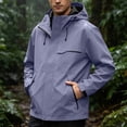 thumbnail image 2 of StSilkitty Rain Jacket for Men Windbreaker Waterproof Hooded Jacket Coat with Pockets Full Zip up Long Sleeve Raincoat, 2 of 9