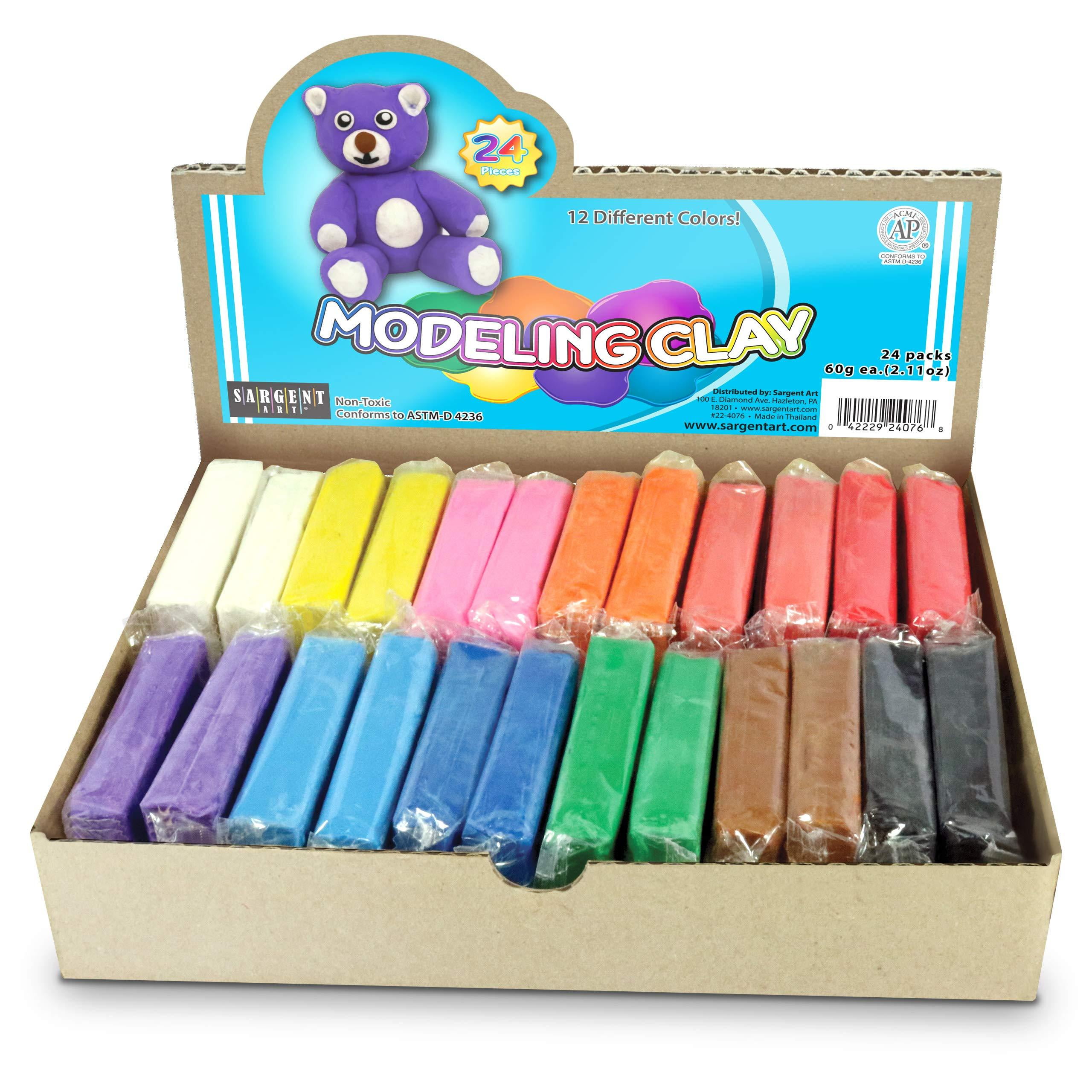 MODELING CLAY 12 STICKS MULTI COLORED 3" LONG STICKS IN 12 COLORS 