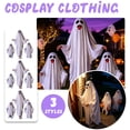 thumbnail image 6 of Halloween Ghost Cosplay Outfit Complete Costume Set, Classic White Dress Up Suit with Mask Accessories for Theme Party, Haunted House & EventsC L 54.78 Inch, 6 of 7