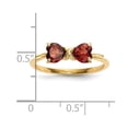 thumbnail image 2 of 14k Gold Polished Garnet Bow Ring Size 7.00 Ring for Women - 1.00 cwt, 2 of 2
