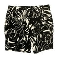 thumbnail image 2 of Rafaella Women's Stretch Comfort Waistband Bermuda Short (Pressed Palms Black, 6), 2 of 3