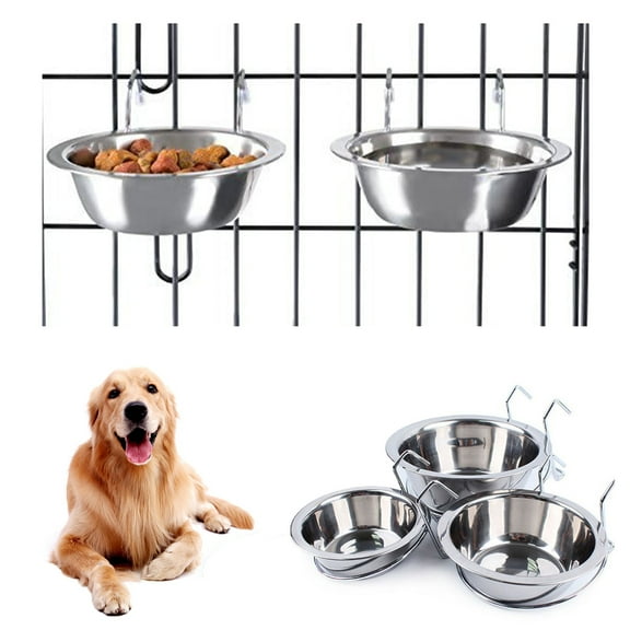Sunjoy Tech Durable Stainless Steel Hanging Pet Bowl for Pets