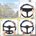 thumbnail image 6 of ZUXONGSY American Flag Golf Cart Steering Wheel Covers Car Interior Accessories Universal Steering Wheel Cover Stretchy Auto Wheel Cover 4th of July Auto Golf Cart Accessories Decor, 6 of 7