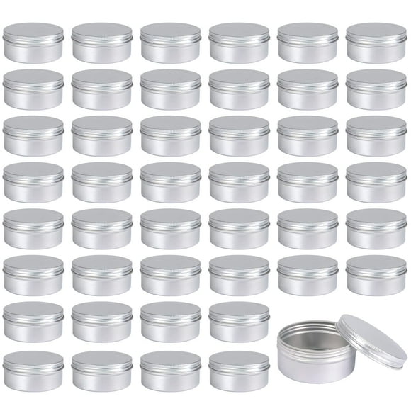 Latas redondas de metal para velas vacías de aluminio, 120 ml (paquete de 45)