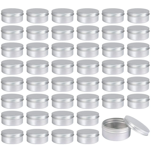 Latas redondas de metal para velas vacías de aluminio, 120 ml (paquete de 45)