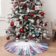 thumbnail image 5 of Sikiie Blue Swirl Fireworks 30-48 inches {designName} Print Christmas Tree Skirt Snowman Xmas Tree Skirt with Edge Christmas Decorations for Holiday Party-48", 5 of 7