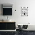 thumbnail image 2 of Stupell Industries Vintage Style Bathroom Rules Diagram List Border Graphic Art White Framed Art Print Wall Art, Design by Lettered and Lined, 2 of 5