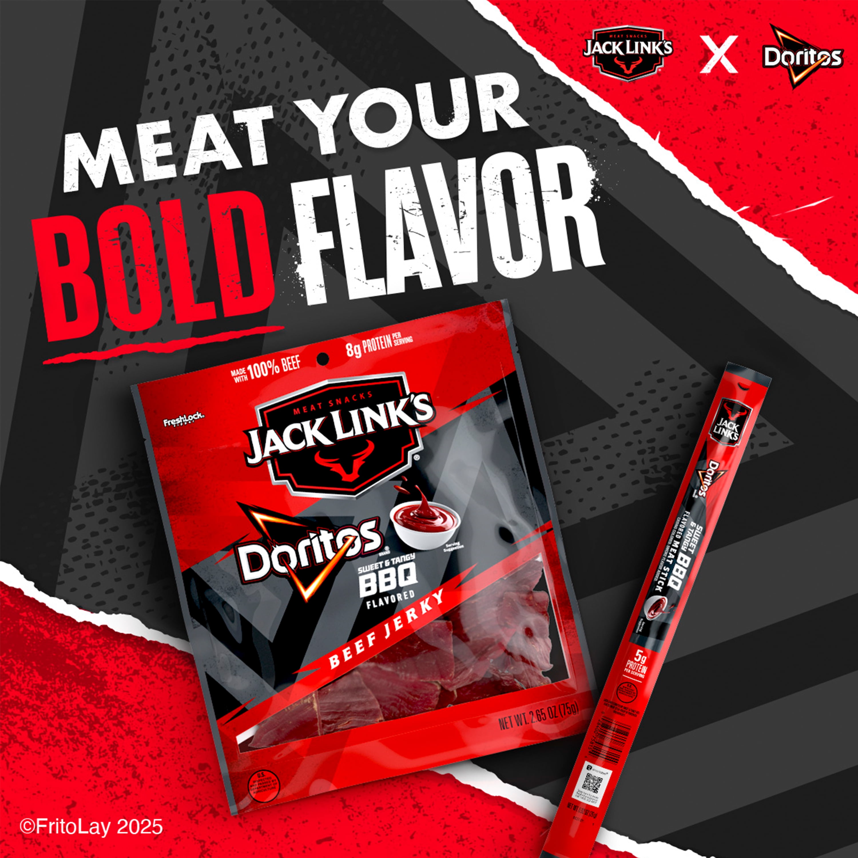 Jack Link's Doritos Sweet & Tangy BBQ Meat Stick, 0.92 oz