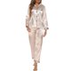 thumbnail image 1 of Conjunto de pijamas de mujer Gibobby Ropa de dormir de satén Beige L, 1 of 5