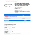 thumbnail image 2 of From Pump Power Steering Pressure Line Hose Assembly - Compatible with 1997 - 2001 Toyota Camry 3.0L V6 1998 1999 2000, 2 of 2