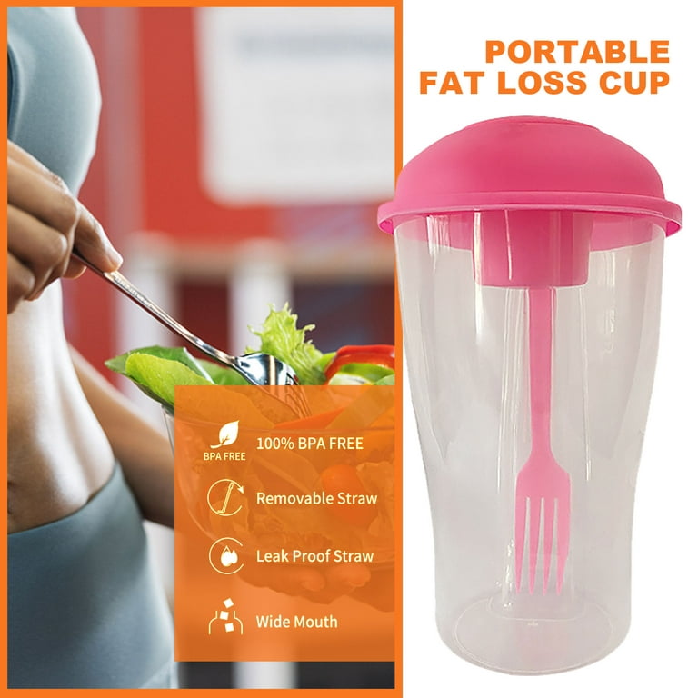 1pc Fresh Salad Cup, Keep Fit Salad Meal Shaker Cup, Portable