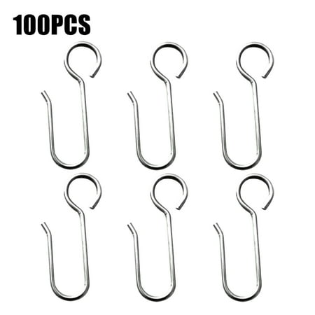 

100pcs Closet Home Plants Jewelry Hanging Pot S Shaped Hook Pan Storage Clothing