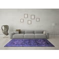 thumbnail image 3 of Ahgly Company Indoor Round Persian Blue Traditional Area Rugs, 4' Round, 3 of 4