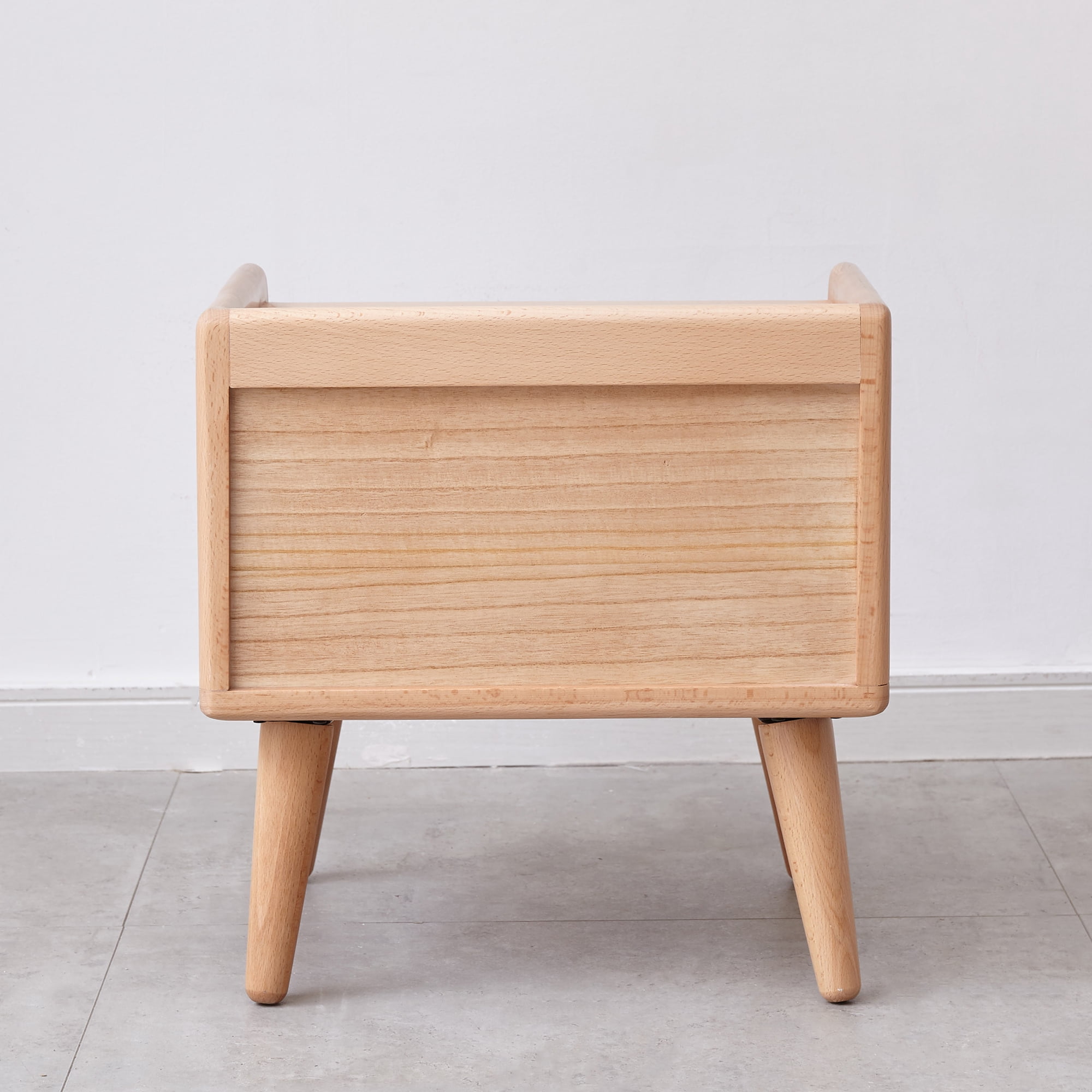 MAYEERTY European Beech Wood Nightstand – Modern Simple Design, 15.75 x 15.75 x 13.78 in